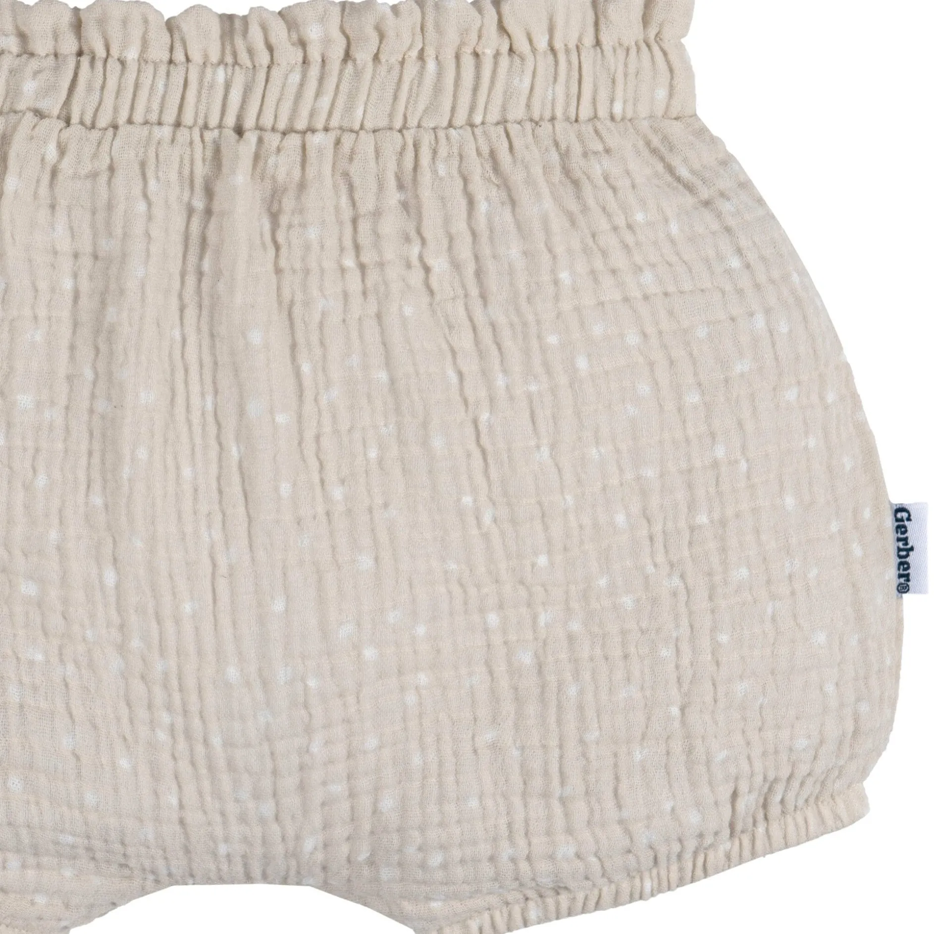 3-Pack Baby Girls Black, Tan Dot & Pink Gauze Bubble Shorts