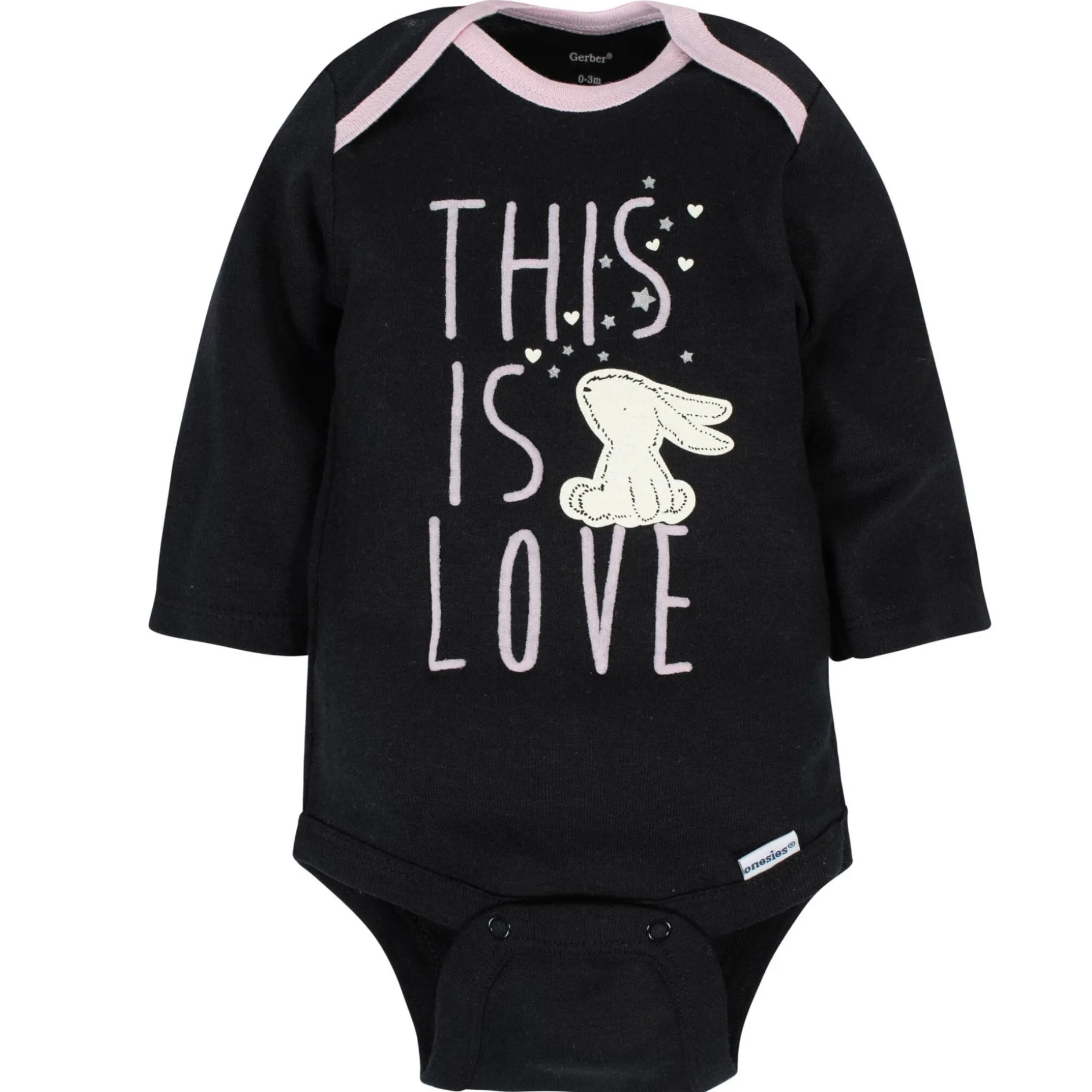 6-Pack Baby Girls Bunny Long Sleeve Onesies® Bodysuits