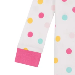 2-Pack Baby Girls Cats Snug Fit Footed Cotton Pajamas, 0-3M