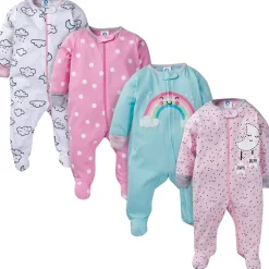 4-Pack Baby Girls Clouds Sleep 'N Plays