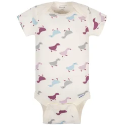 5-Pack Baby Girls Comfy Stretch Ducklings Short Sleeve Onesies® Bodysuits