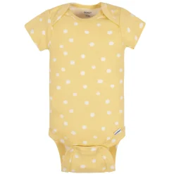 5-Pack Baby Girls Comfy Stretch Flower Pot Short Sleeve Onesies® Bodysuits
