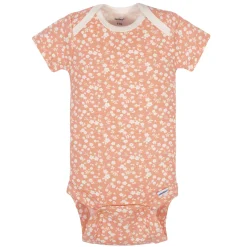 5-Pack Baby Girls Comfy Stretch Flower Pot Short Sleeve Onesies® Bodysuits