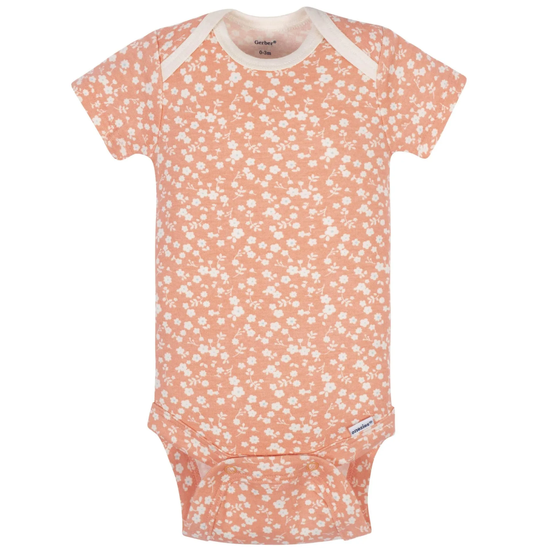 5-Pack Baby Girls Comfy Stretch Flower Pot Short Sleeve Onesies® Bodysuits