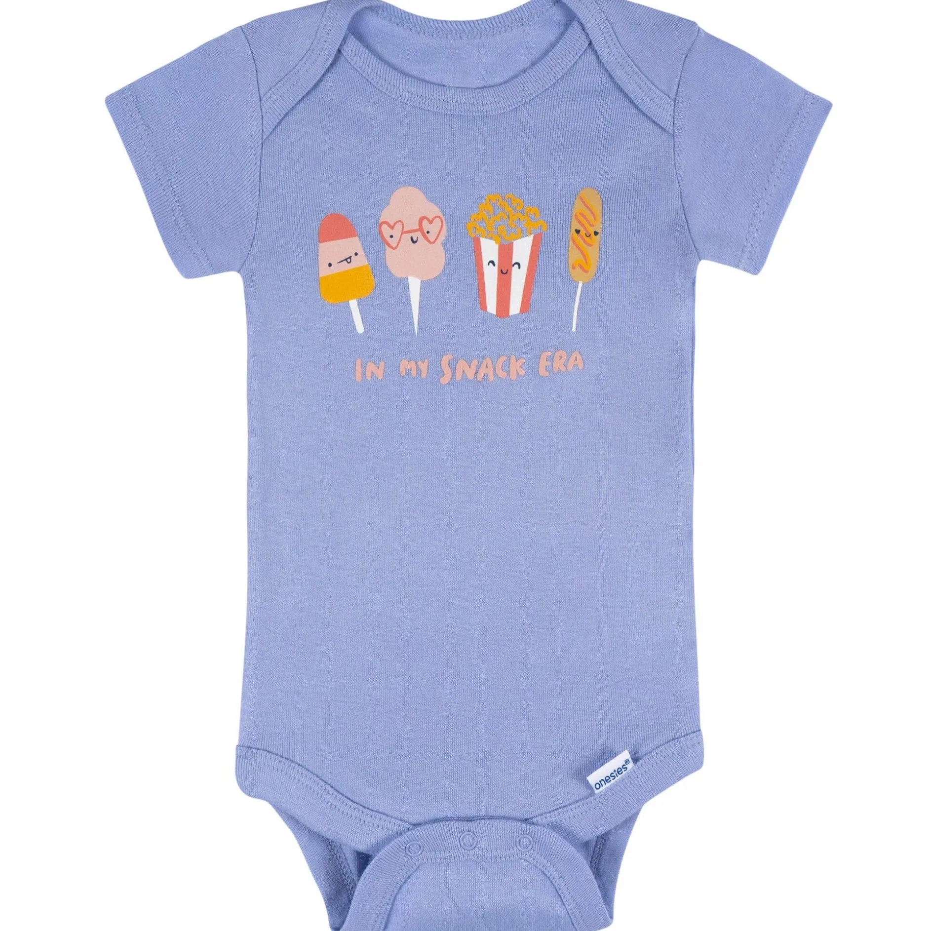 8-Pack Baby Girls Cool Snacks Short Sleeve Onesies® Bodysuits