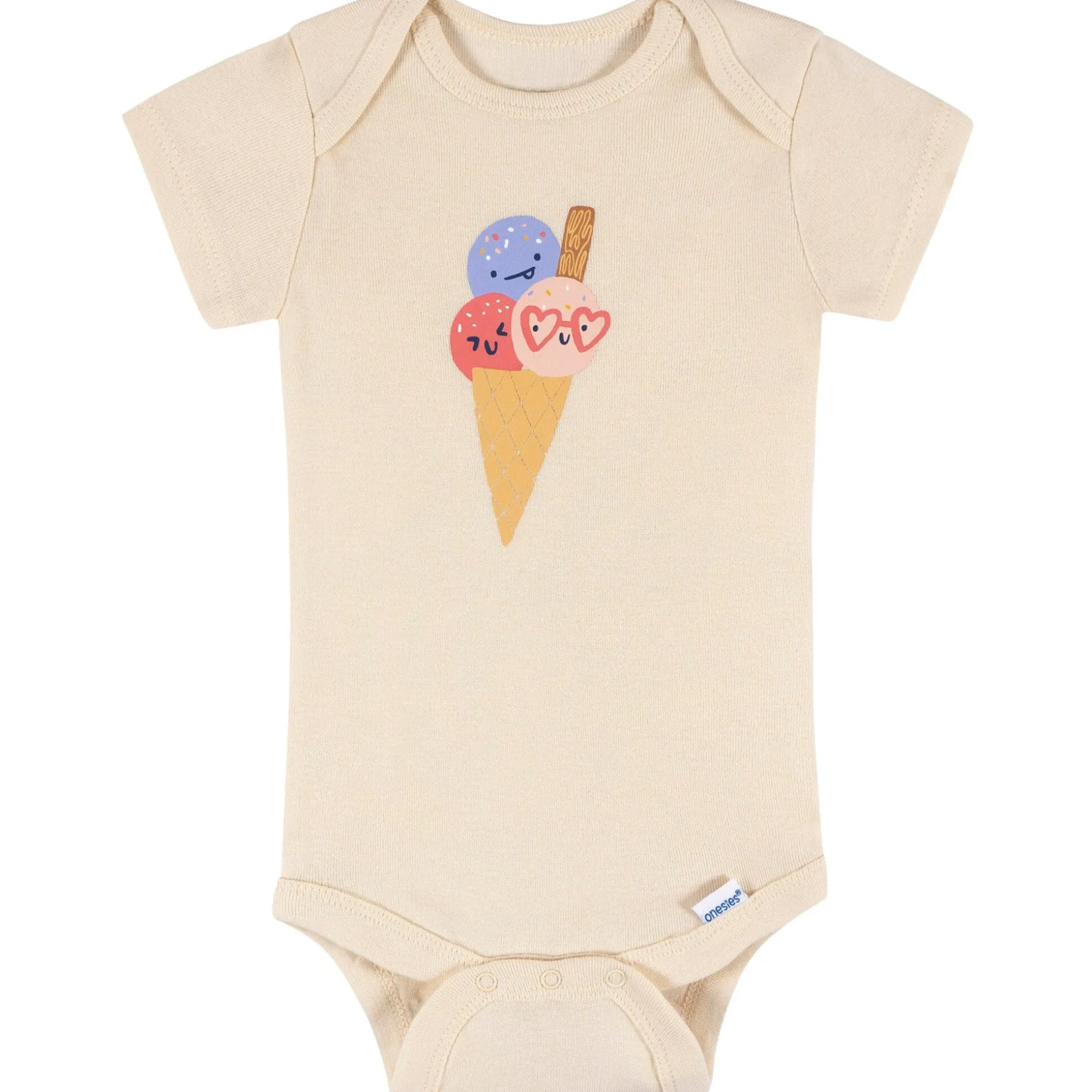 8-Pack Baby Girls Cool Snacks Short Sleeve Onesies® Bodysuits
