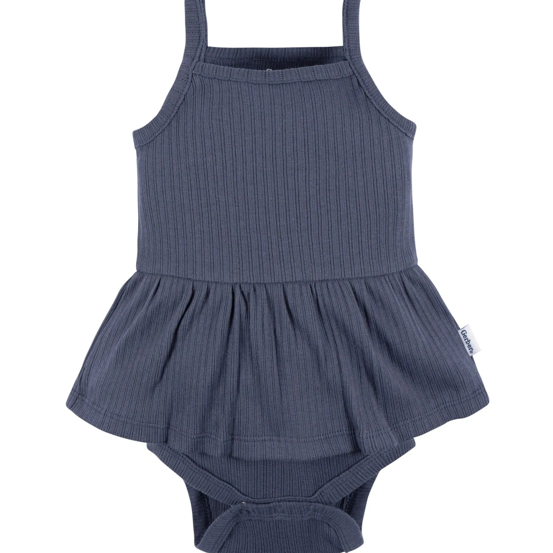 3-Pack Baby Girls Coral, Gray, & Navy Sleeveless Skirted Onesies® Bodysuits