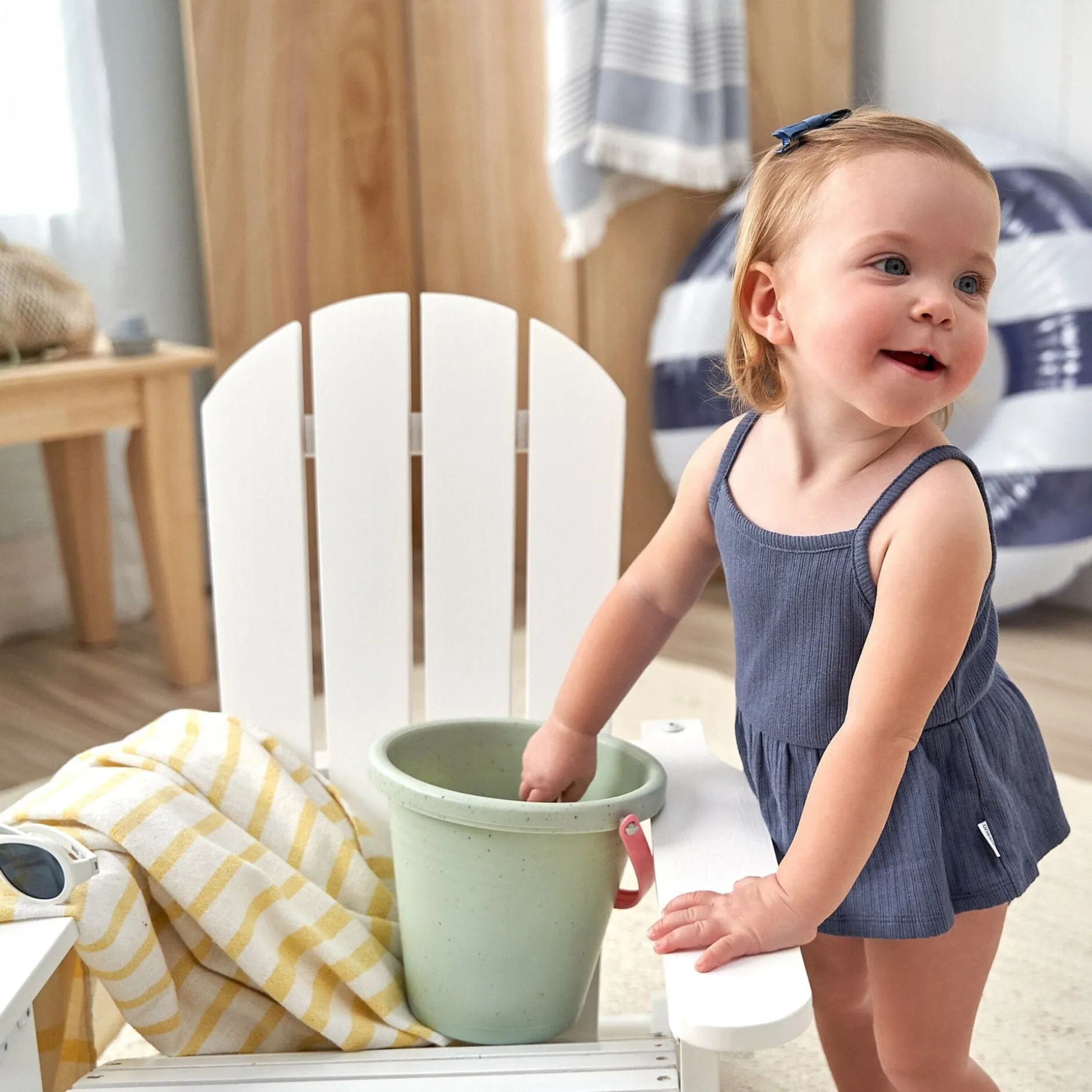 3-Pack Baby Girls Coral, Gray, & Navy Sleeveless Skirted Onesies® Bodysuits