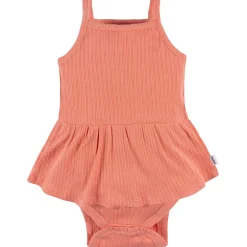 3-Pack Baby Girls Coral, Gray, & Navy Sleeveless Skirted Onesies® Bodysuits