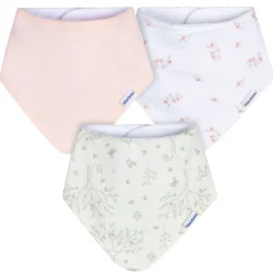 3-Pack Baby Girls Deer Bandana Bib
