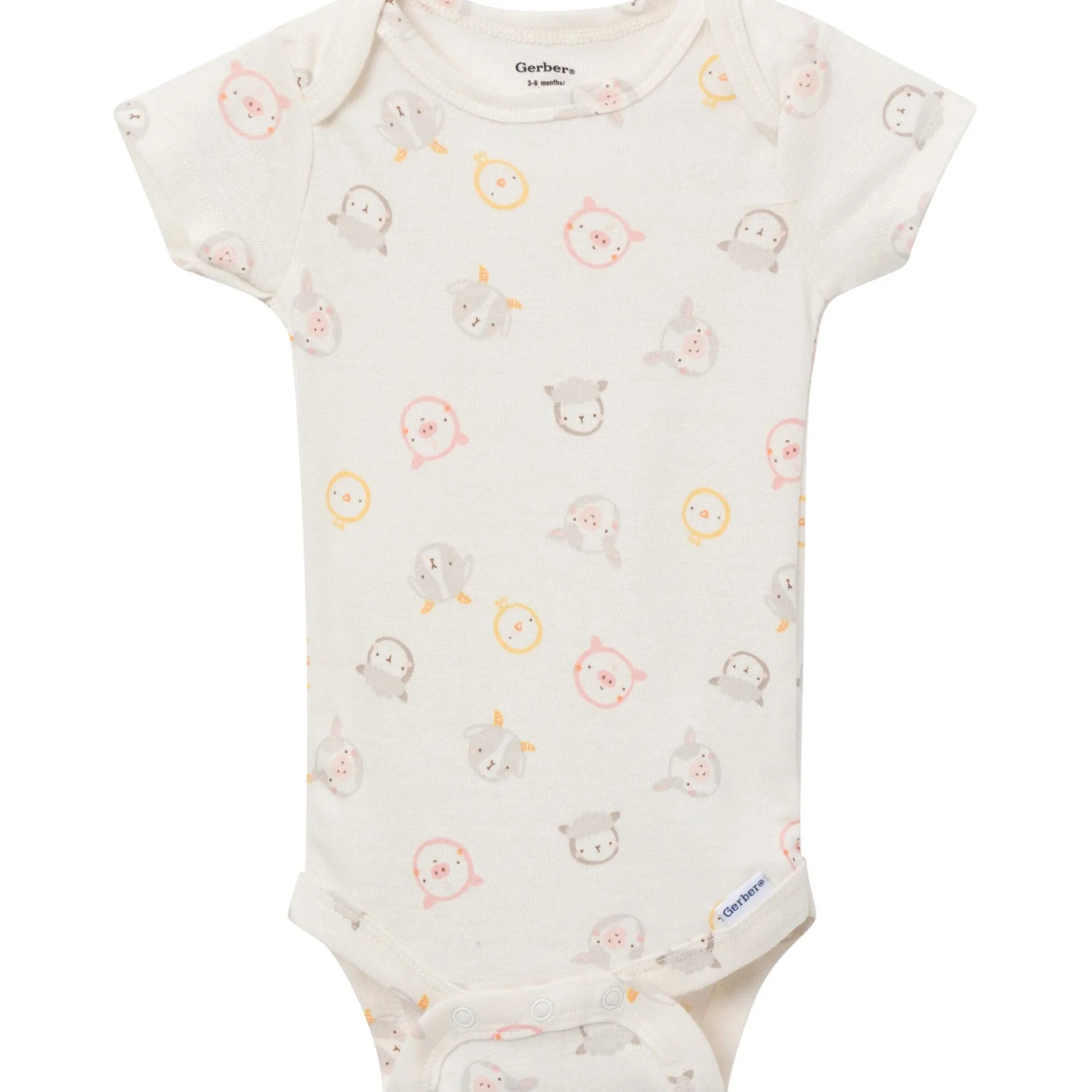 3-Pack Baby Girls Farm Family Short Sleeve Onesies® Bodysuits