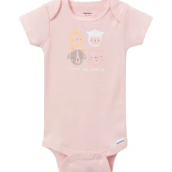 3-Pack Baby Girls Farm Family Short Sleeve Onesies® Bodysuits