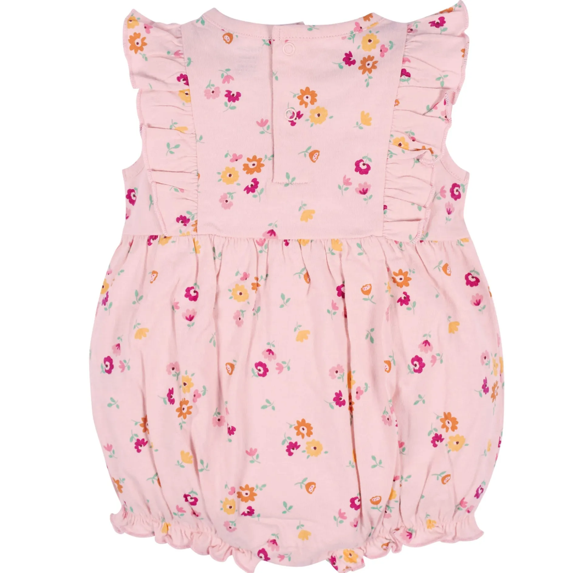 3-Pack Baby Girls Floral Fox Rompers