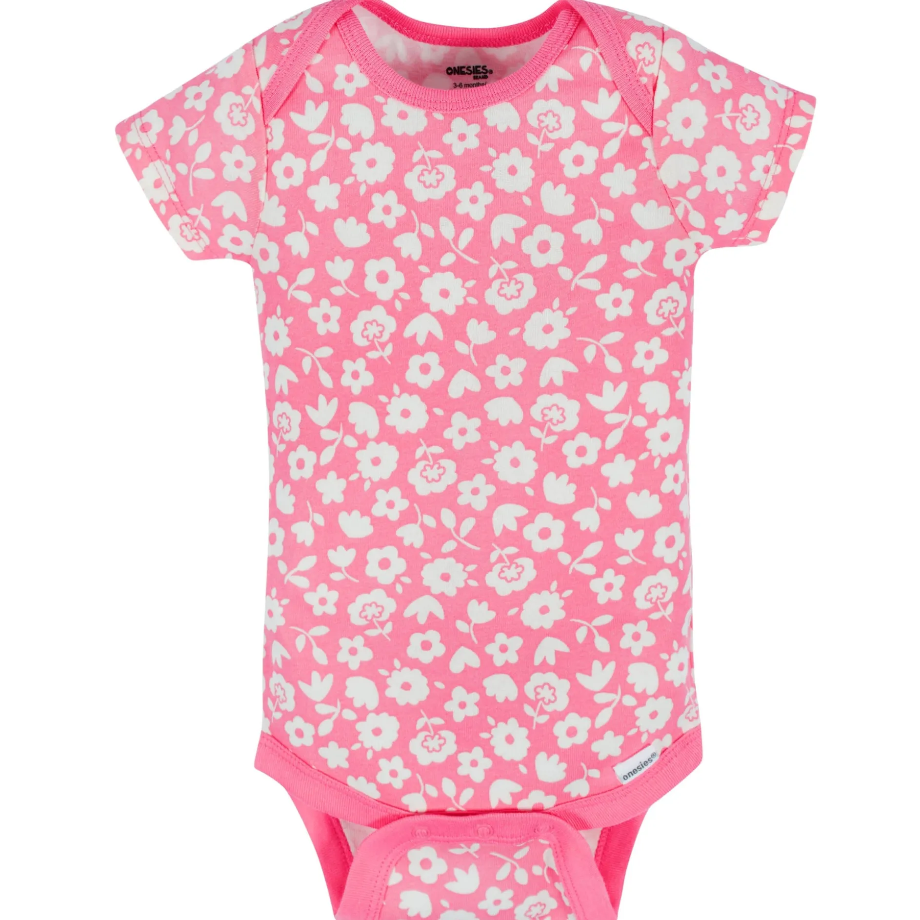 8-Pack Baby Girls Floral Fox Short Sleeve Onesies® Bodysuits