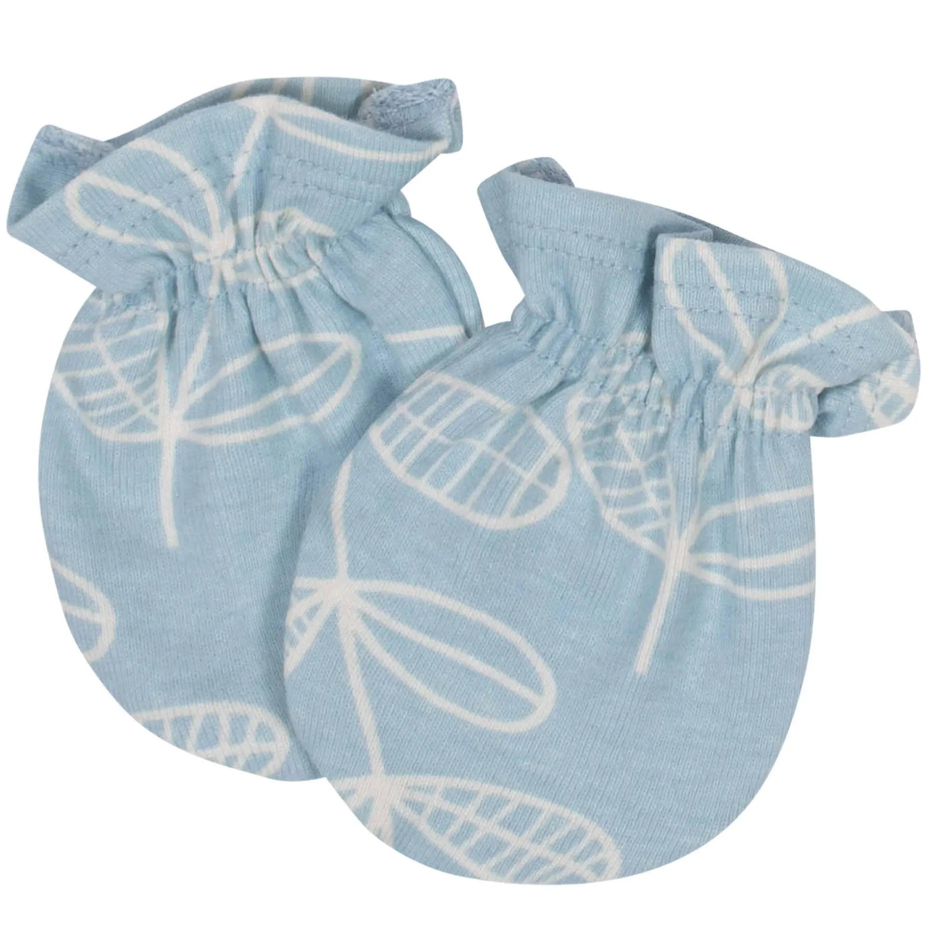 4-Pack Baby Girls Flower Pot No Scratch Mittens