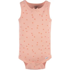 5-Pack Baby Girls Flowers & Rainbows Sleeveless Onesies® Bodysuits