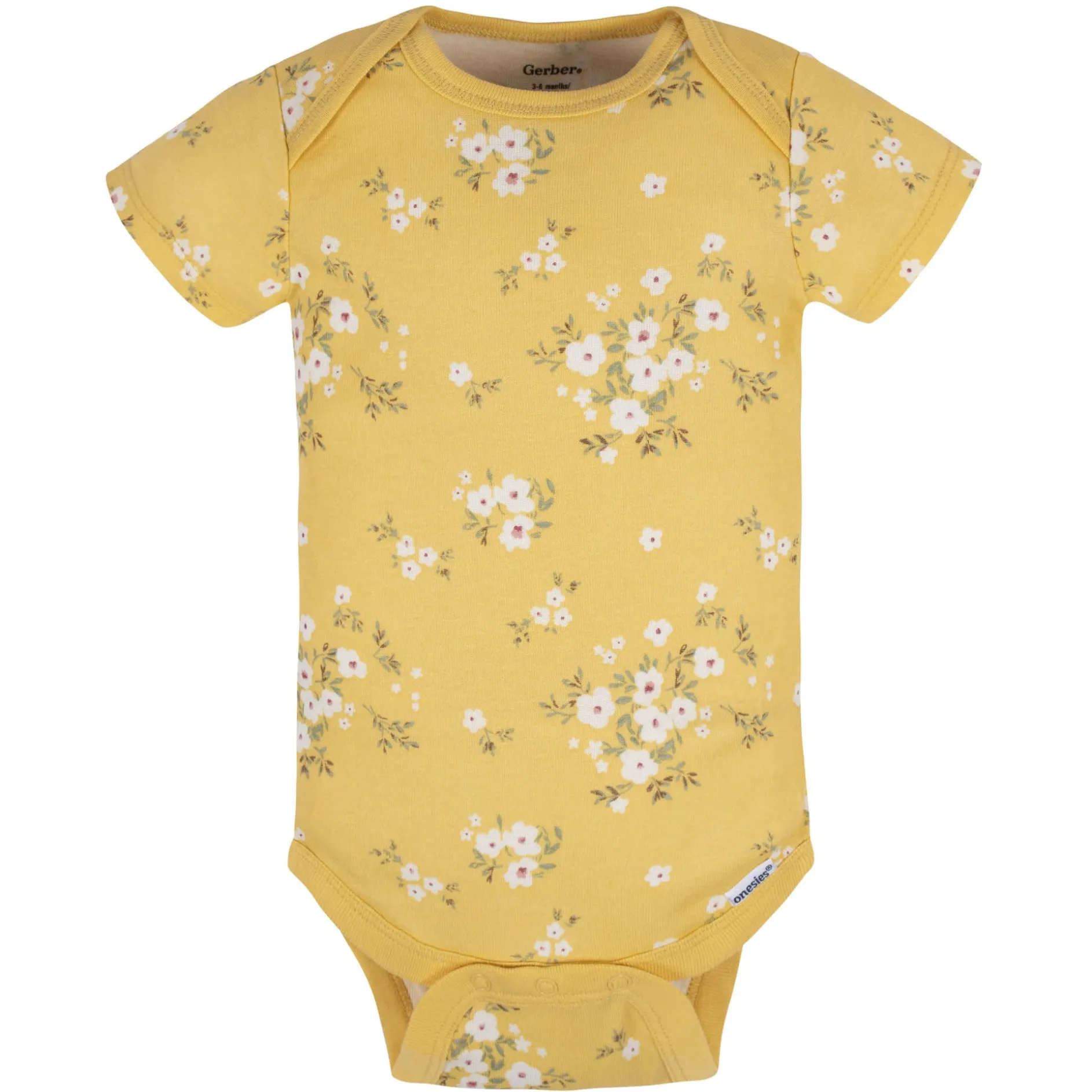 5-Pack Baby Girls Golden Floral Onesies® Bodysuits