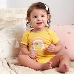 5-Pack Baby Girls Golden Floral Onesies® Bodysuits