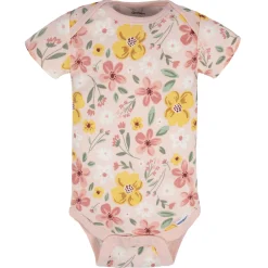 8-Pack Baby Girls Golden Floral Onesies® Bodysuits