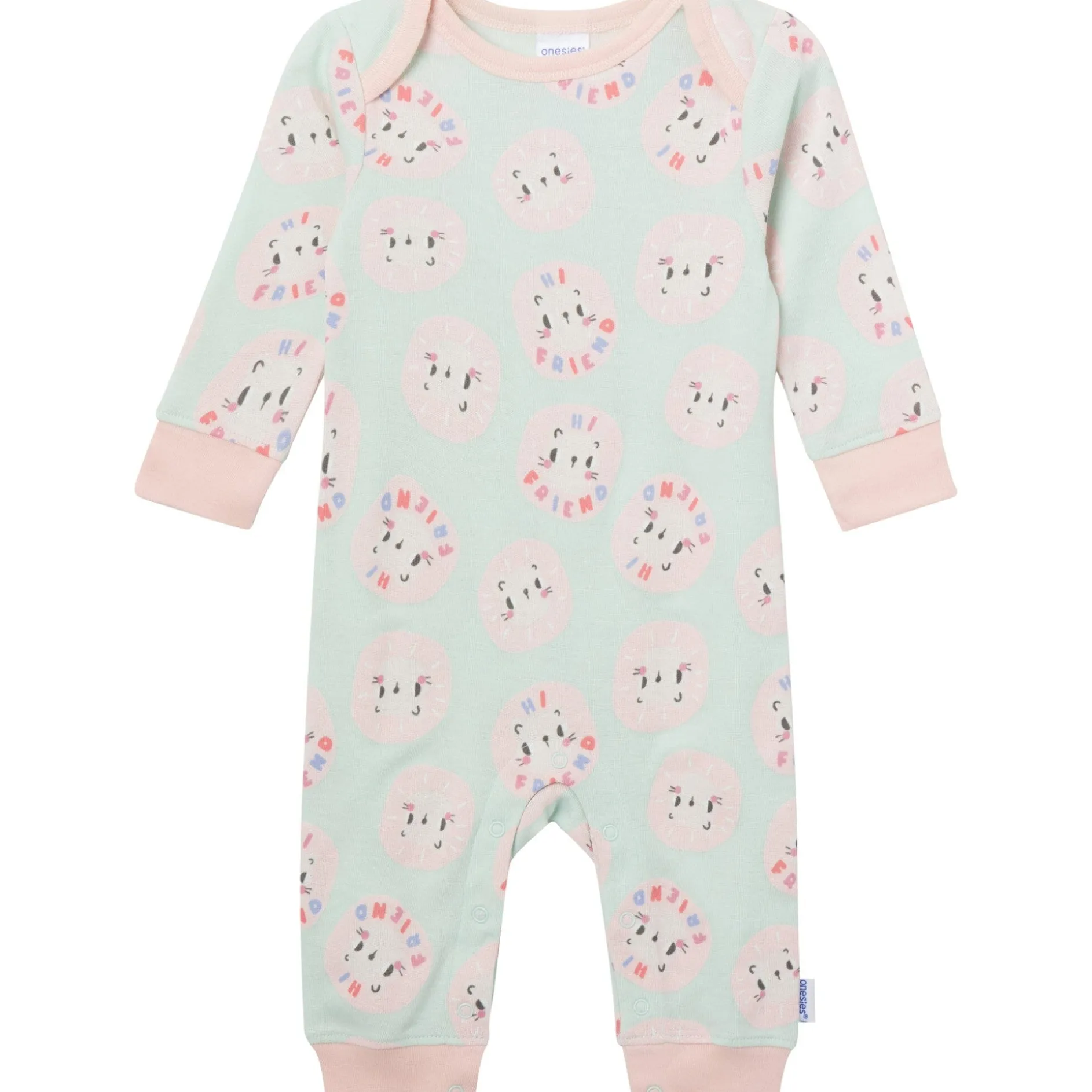 3-Pack Baby Girls Good Vibes Lap Shoulder Rompers