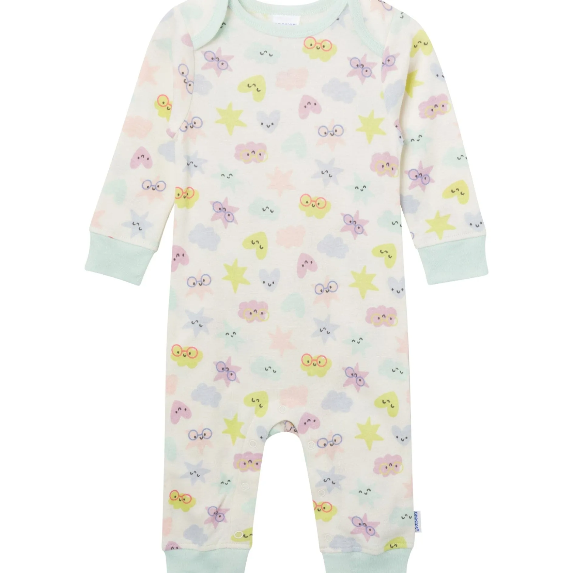 3-Pack Baby Girls Good Vibes Lap Shoulder Rompers
