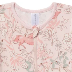 2-Pack Baby Girls Horses Zip Front Viscose Rompers