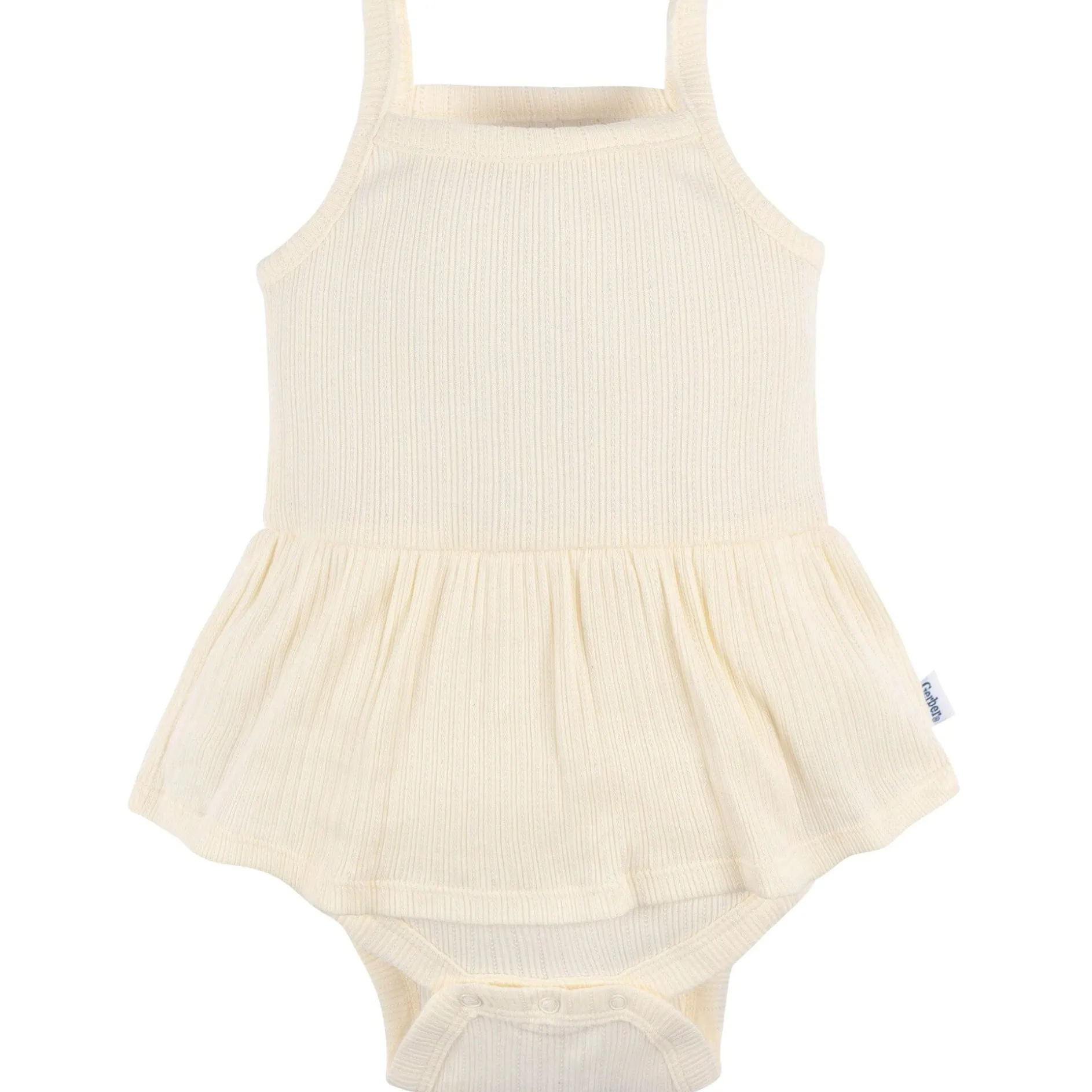 3-Pack Baby Girls Ivory, Mint, & Pink Sleeveless Skirted Onesies® Bodysuits