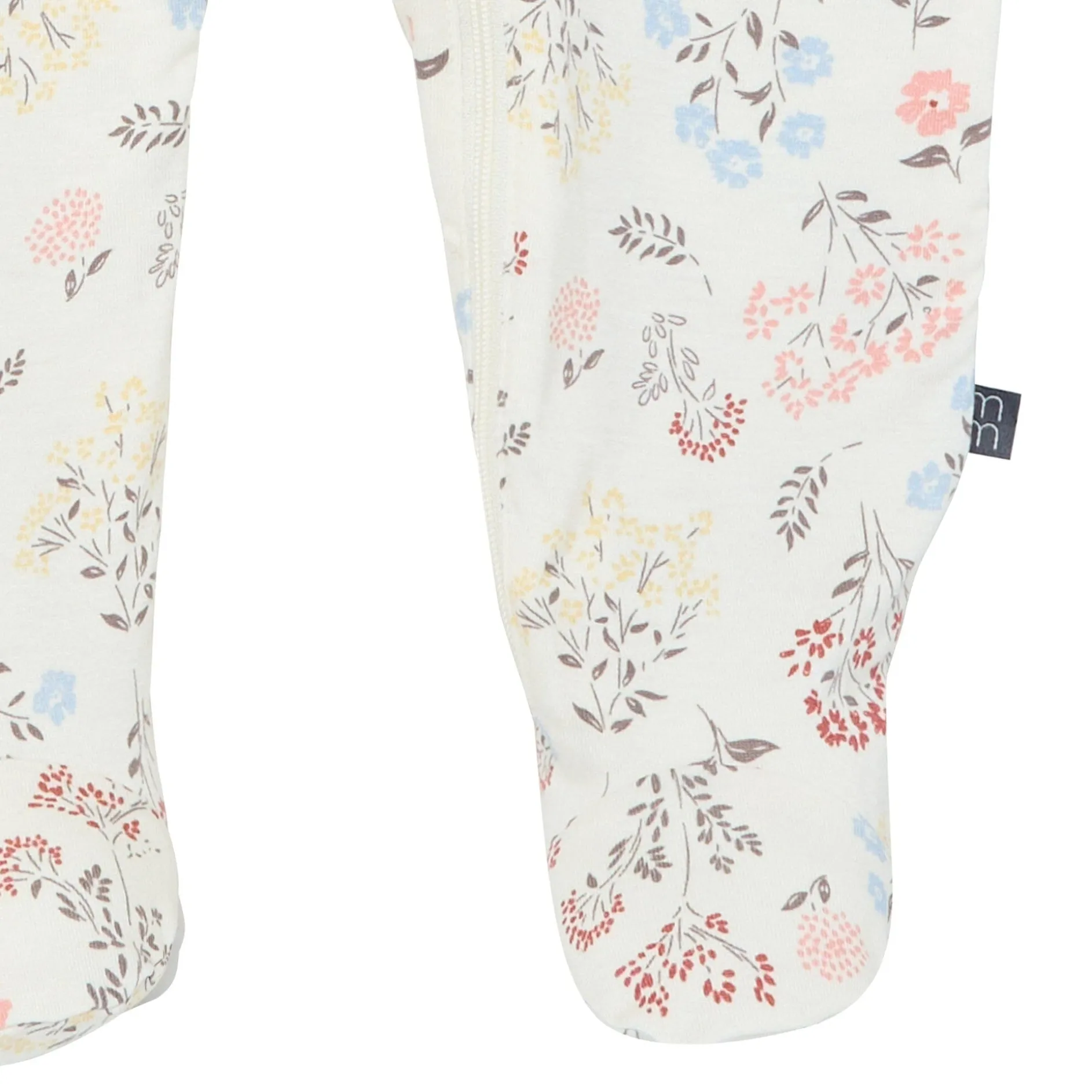 2-Pack Baby Girls Ivory Wildflower Sleep 'N Plays With Mitten Cuffs