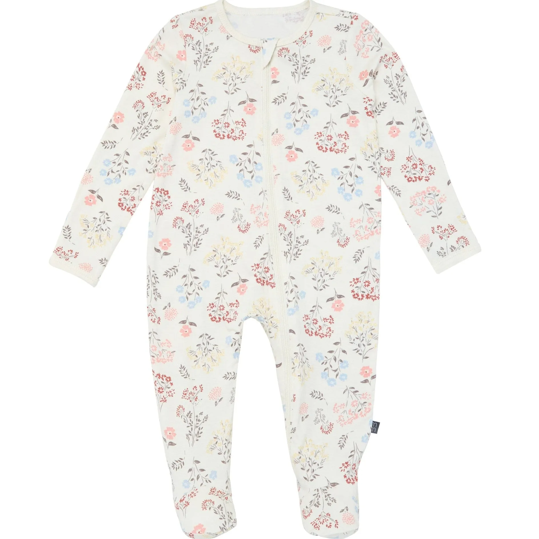2-Pack Baby Girls Ivory Wildflower Sleep 'N Plays With Mitten Cuffs