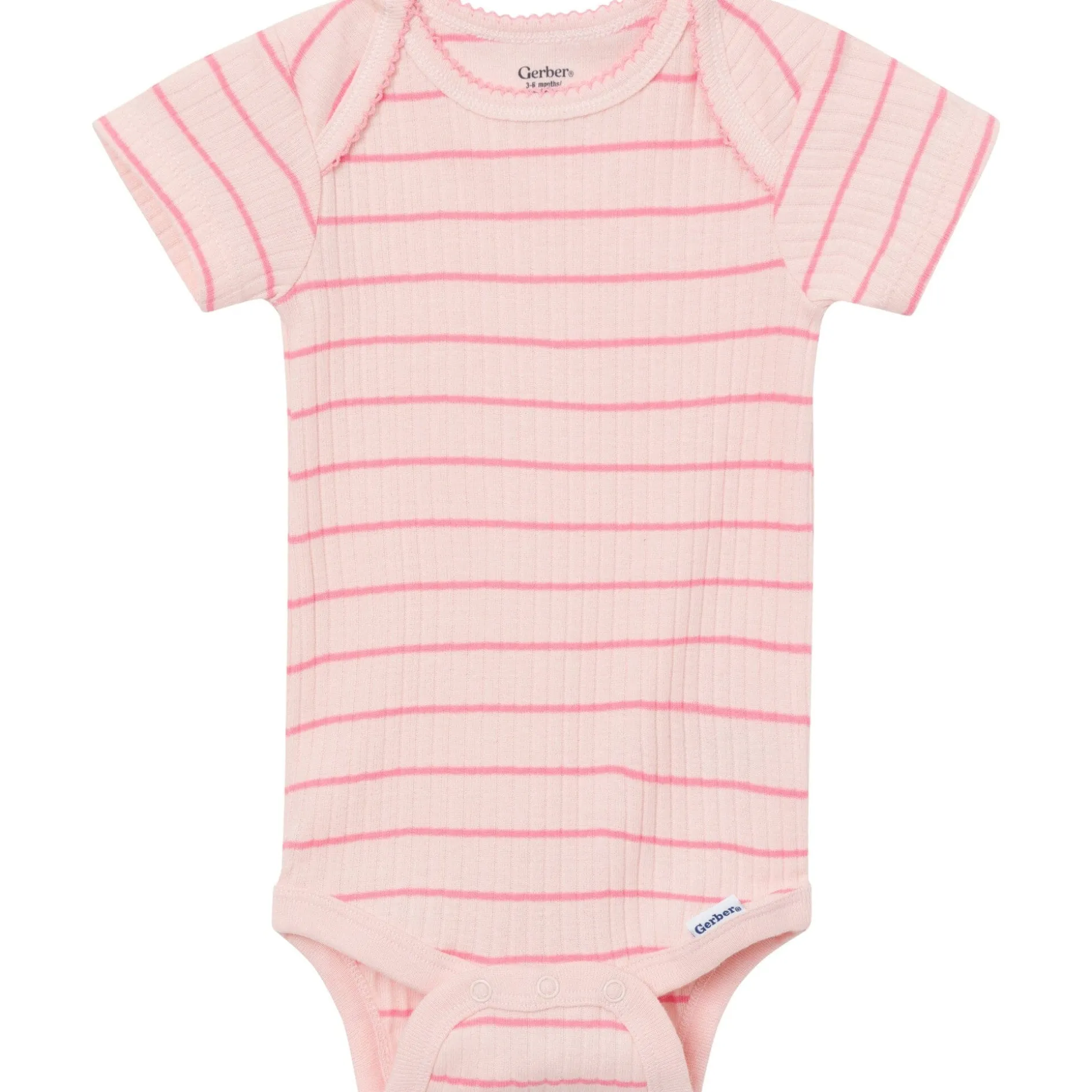 4-Pack Baby Girls Ladybug Pink Short Sleeve Bodysuits