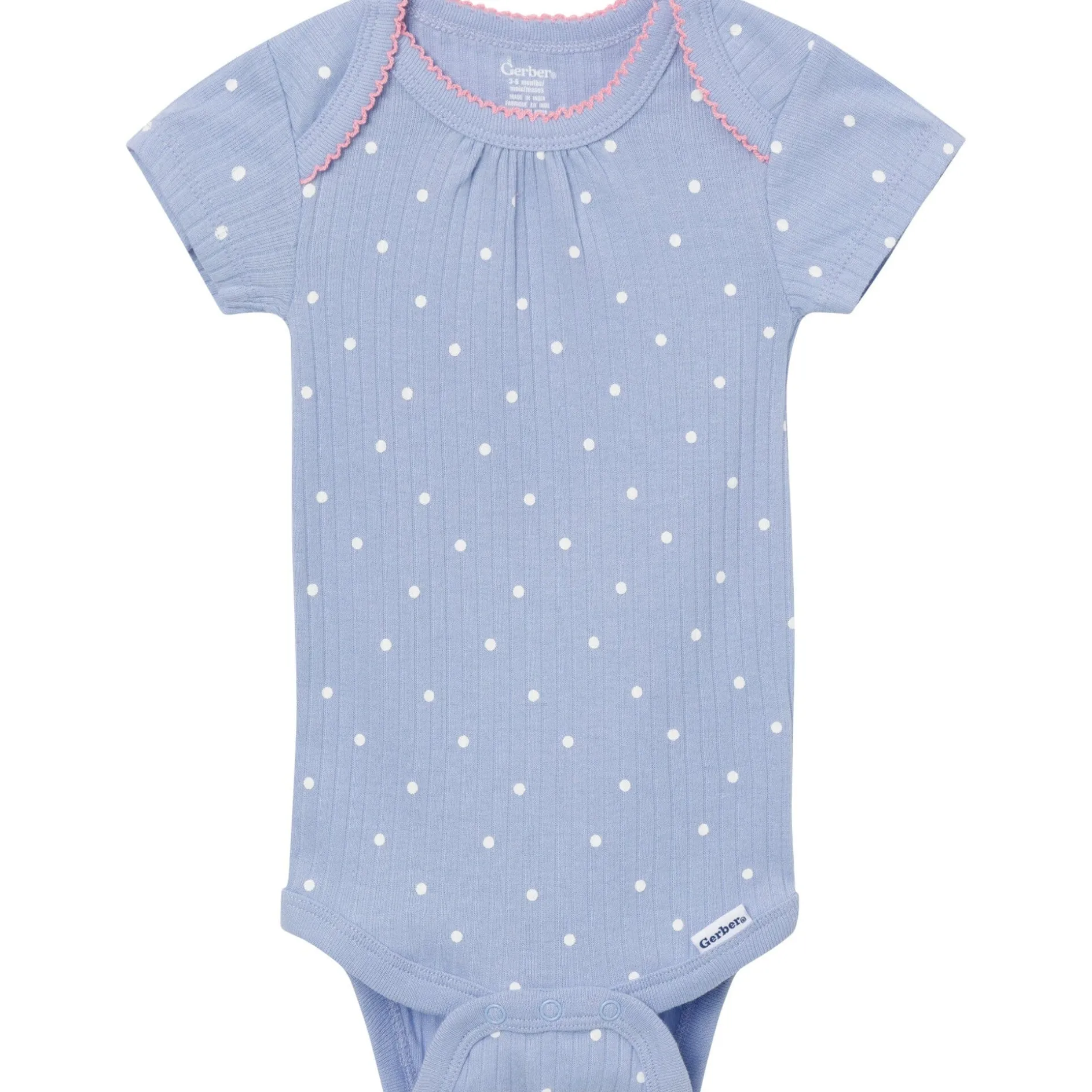 4-Pack Baby Girls Ladybug Pink Short Sleeve Bodysuits