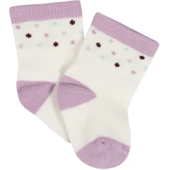8-Pack Baby Girls Lavender Garden Jersey Wiggle Proof® Socks