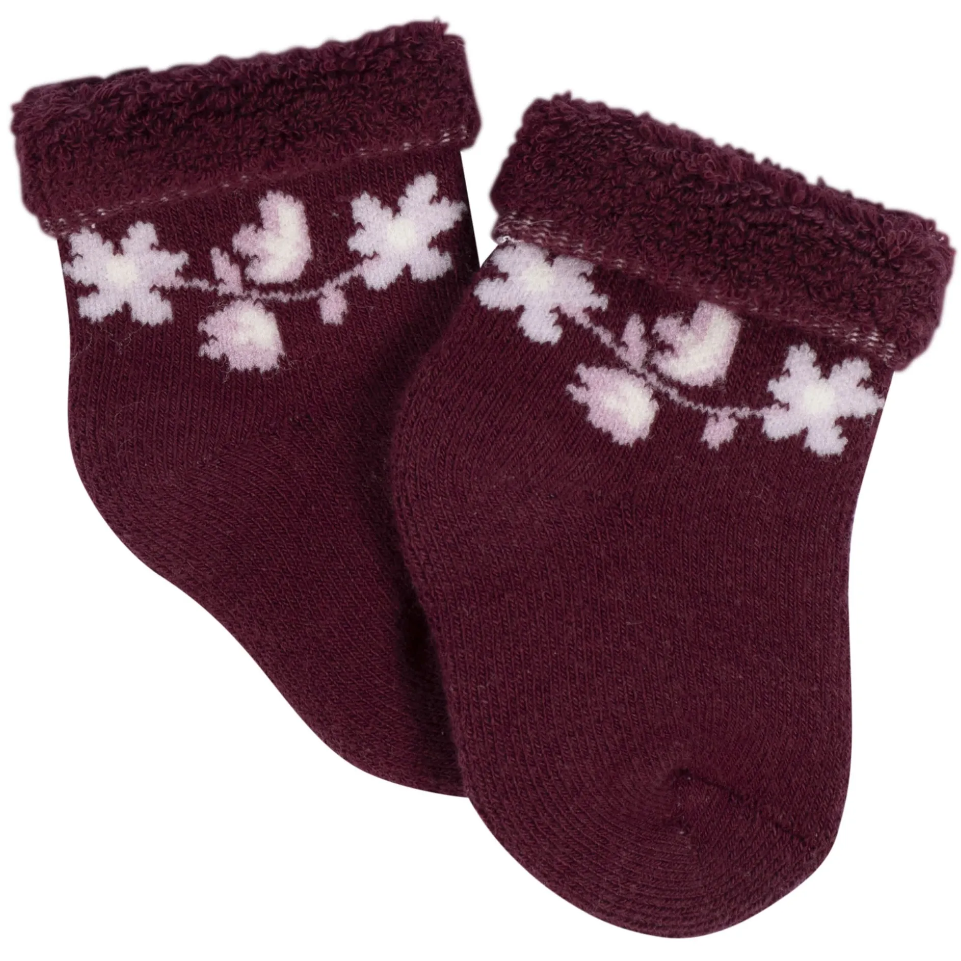 12-Pack Baby Girls Lavender Garden Terry Wiggle Proof® Socks