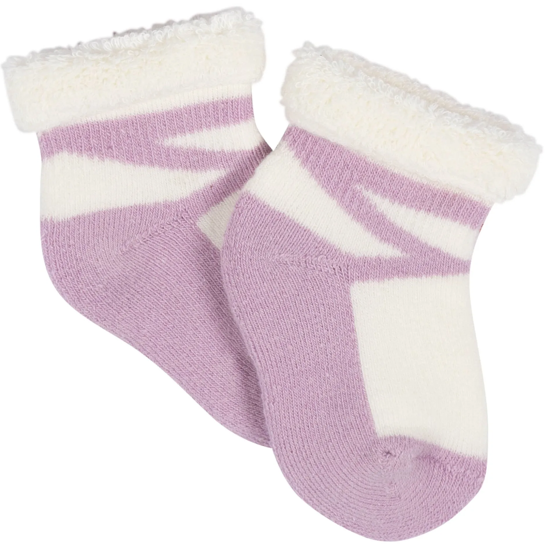 12-Pack Baby Girls Lavender Garden Terry Wiggle Proof® Socks