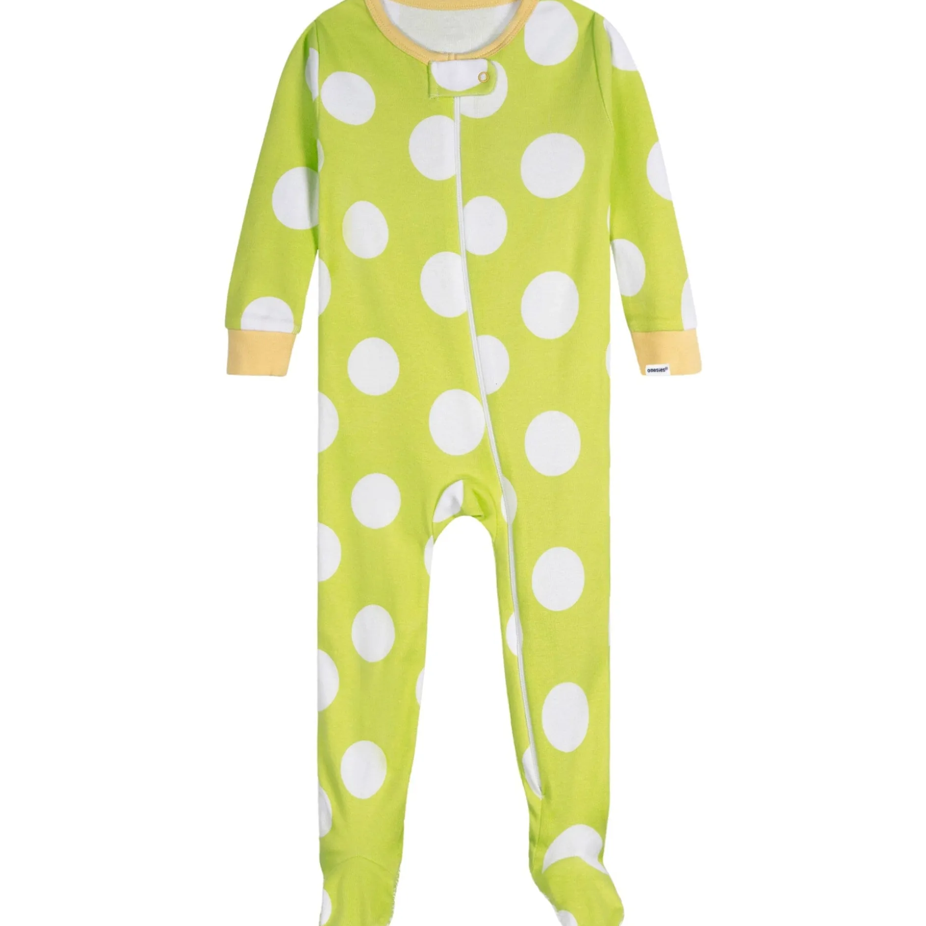 4-Pack Baby Girls Lemons Snug Fit Footed Pajamas