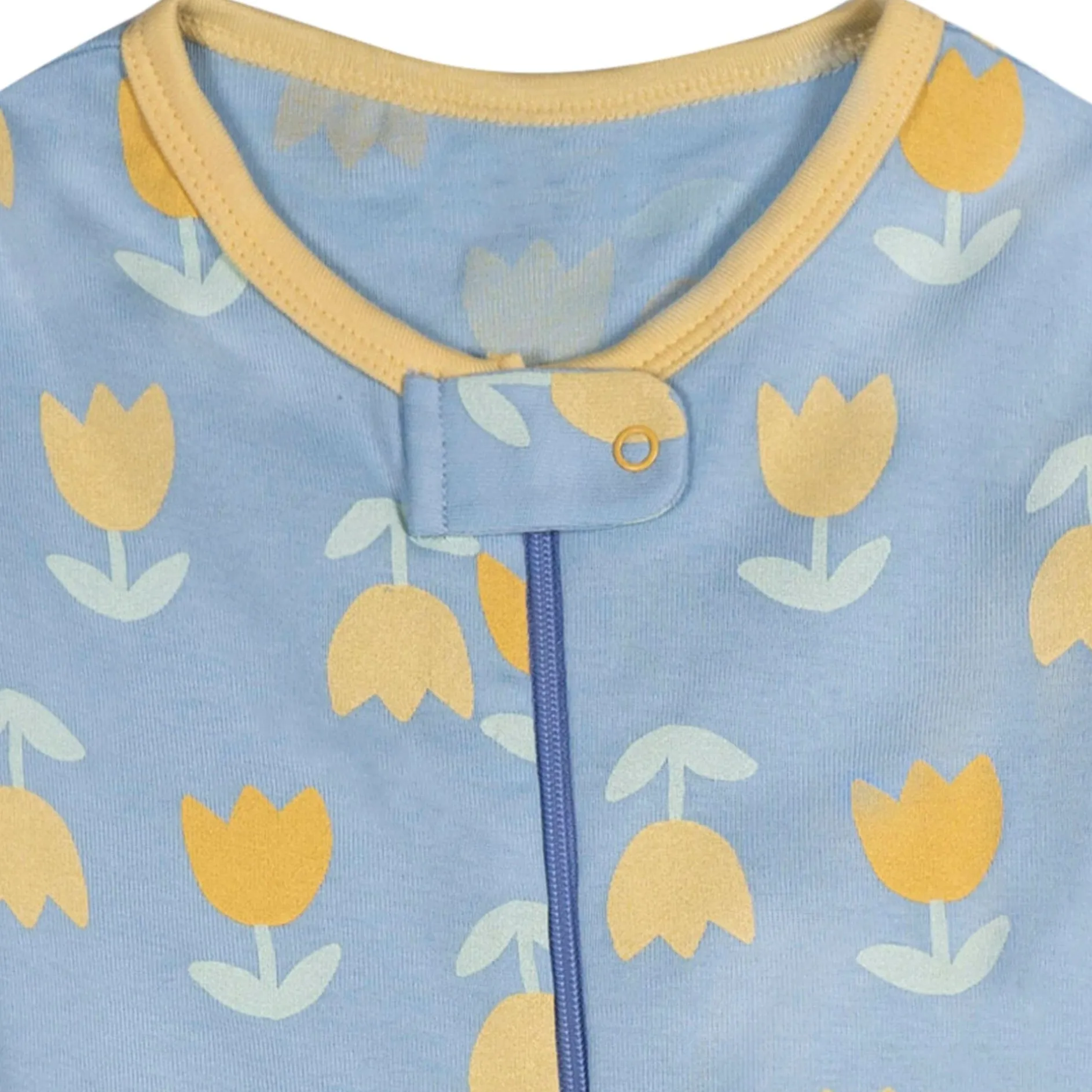 4-Pack Baby Girls Lemons Snug Fit Footed Pajamas