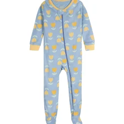 4-Pack Baby Girls Lemons Snug Fit Footed Pajamas