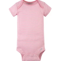 8-Pack Baby Girls Leopard Short Sleeve Onesies® Bodysuits