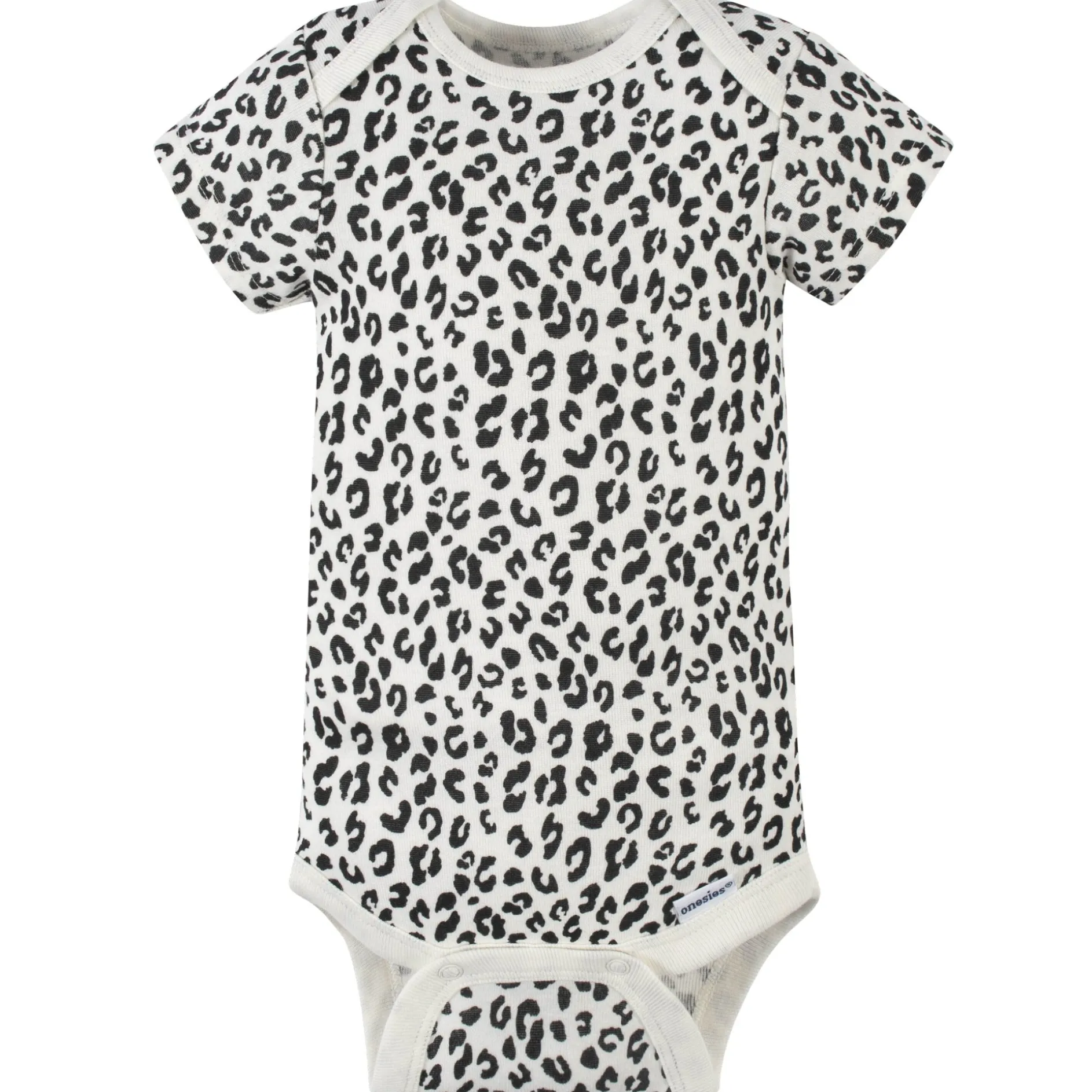 8-Pack Baby Girls Leopard Short Sleeve Onesies® Bodysuits