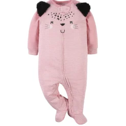 4-Pack Baby Girls Leopard Sleep 'N Plays