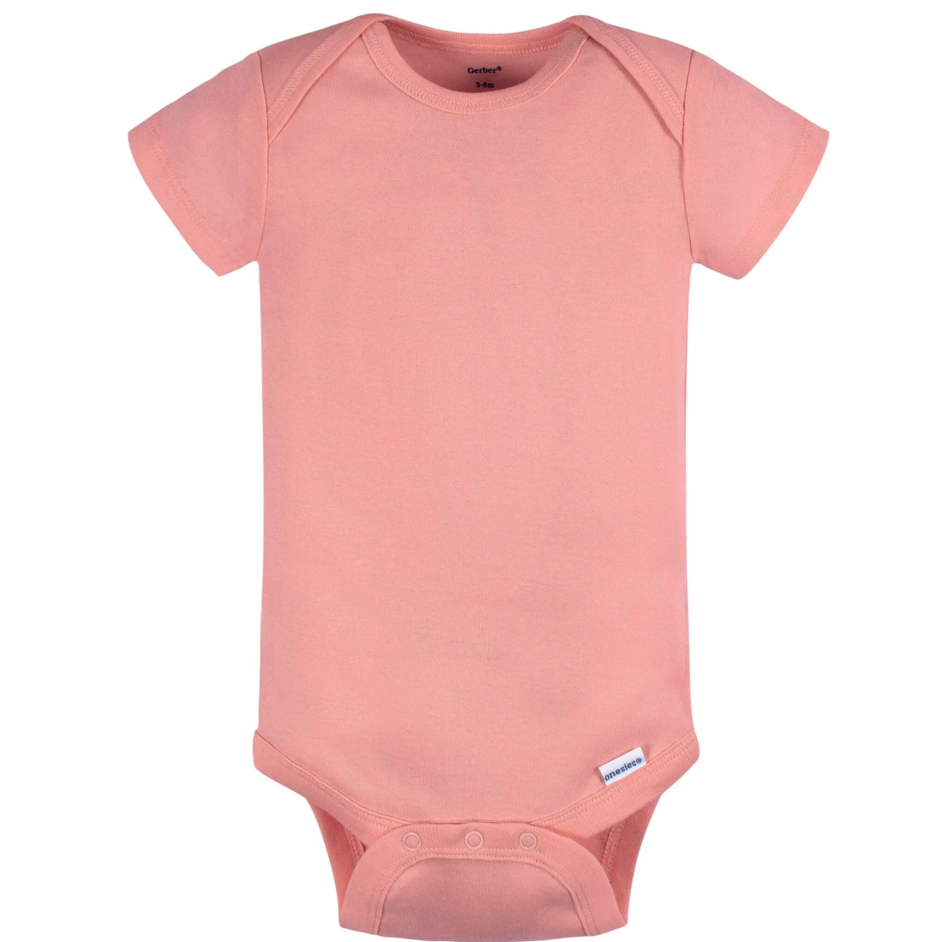 5-Pack Baby Girls Mauve Pink Premium Short Sleeve Lap Shoulder Onesies® Bodysuits