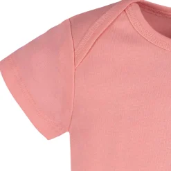 5-Pack Baby Girls Mauve Pink Premium Short Sleeve Lap Shoulder Onesies® Bodysuits