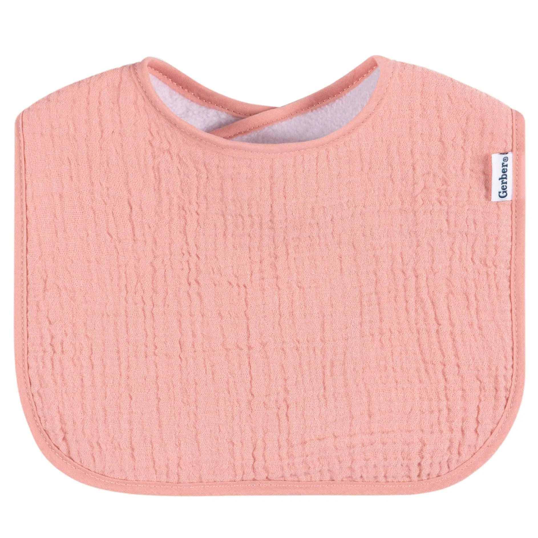 8-Pack Baby Girls Pastel Muslin Drooling Bibs