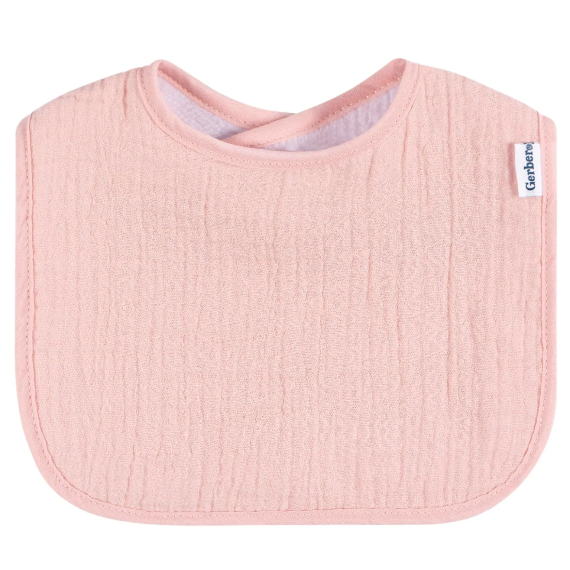 8-Pack Baby Girls Pastel Muslin Drooling Bibs