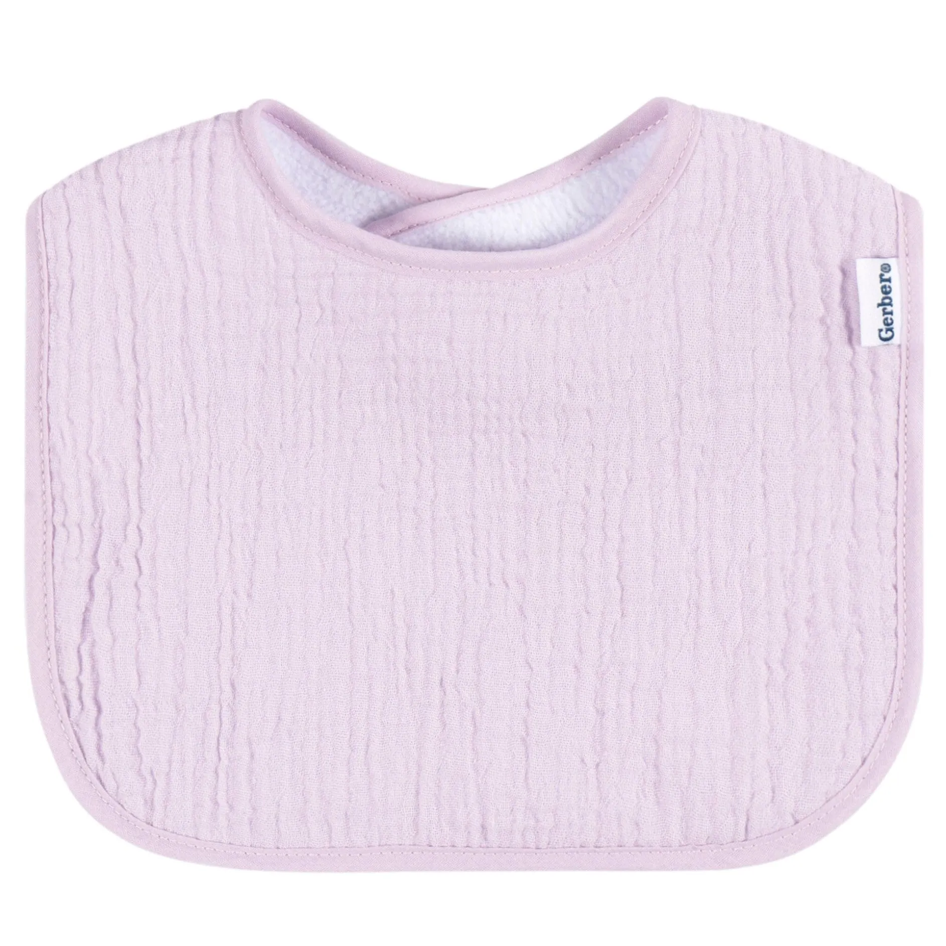 8-Pack Baby Girls Pastel Muslin Drooling Bibs