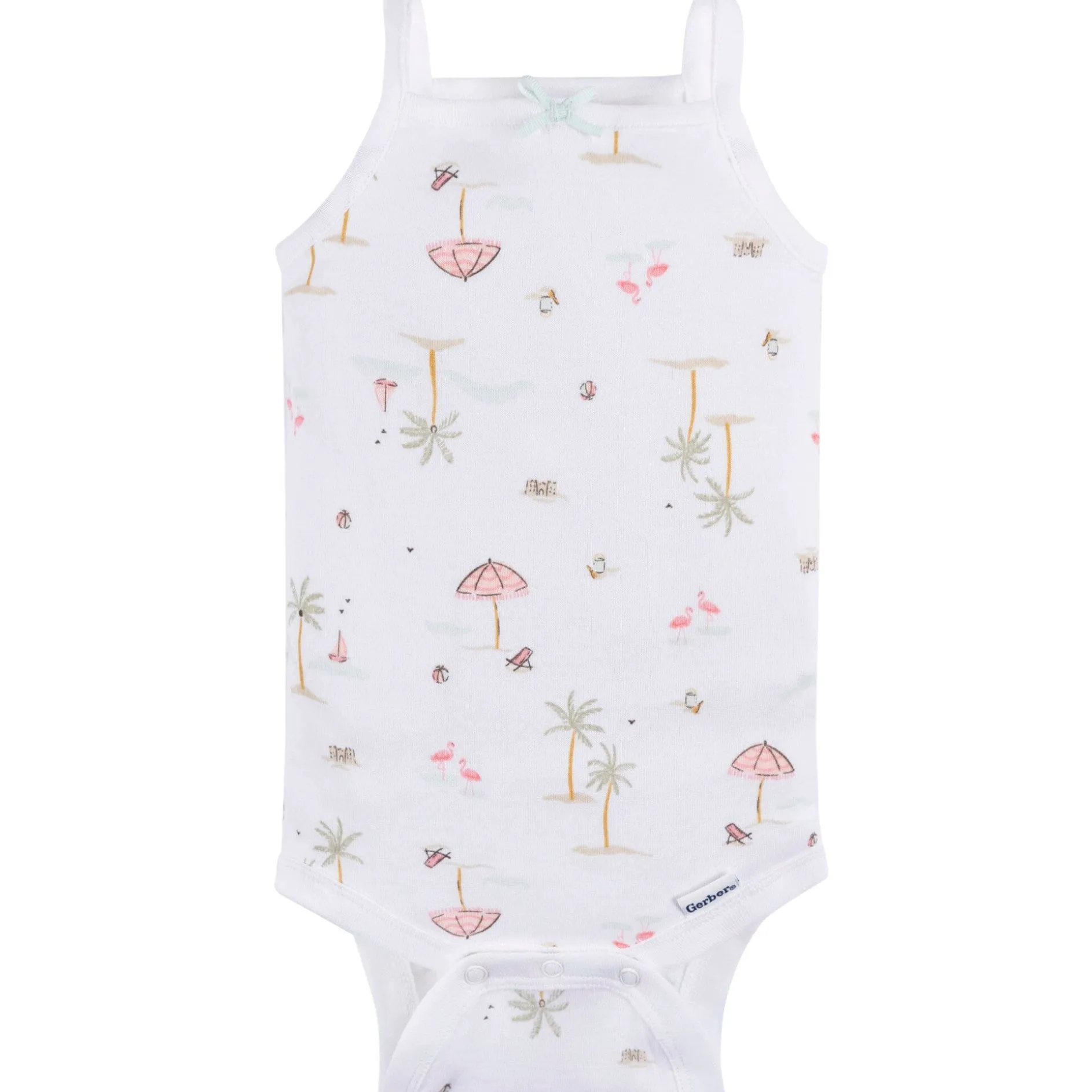 4-Pack Baby Girls Pink Flamingo Sleeveless Onesies® Bodysuits