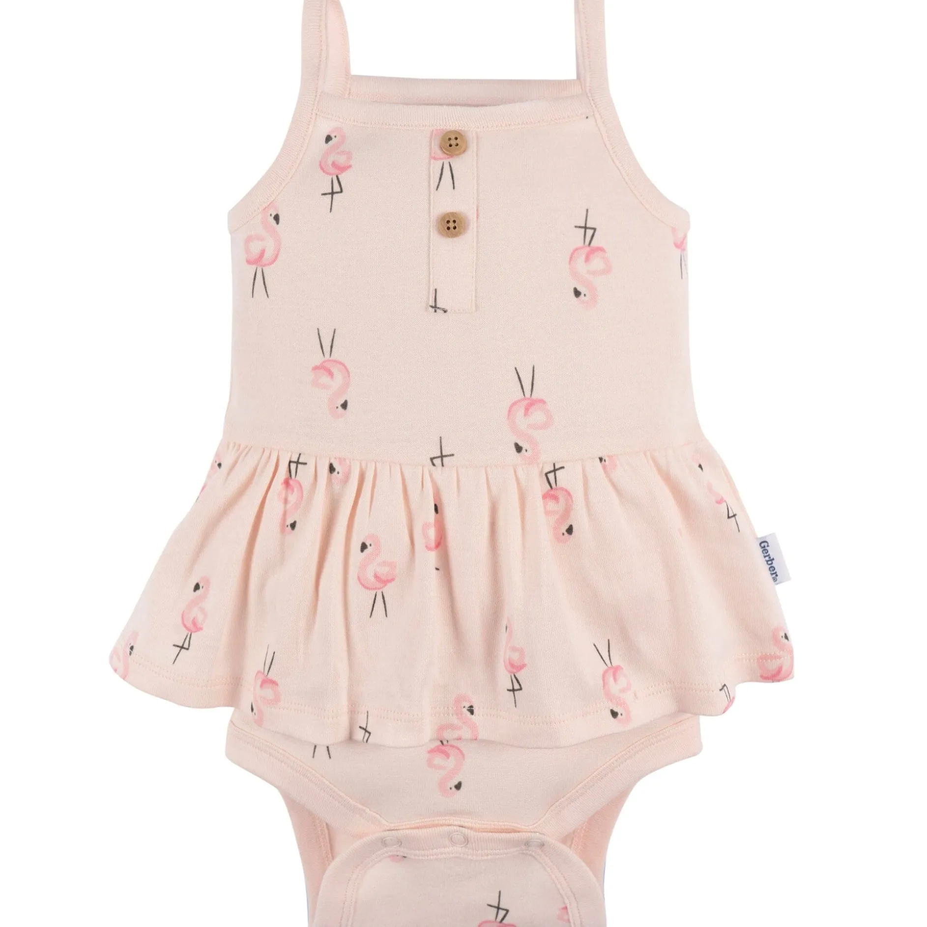 4-Pack Baby Girls Pink Flamingo Sleeveless Onesies® Bodysuits