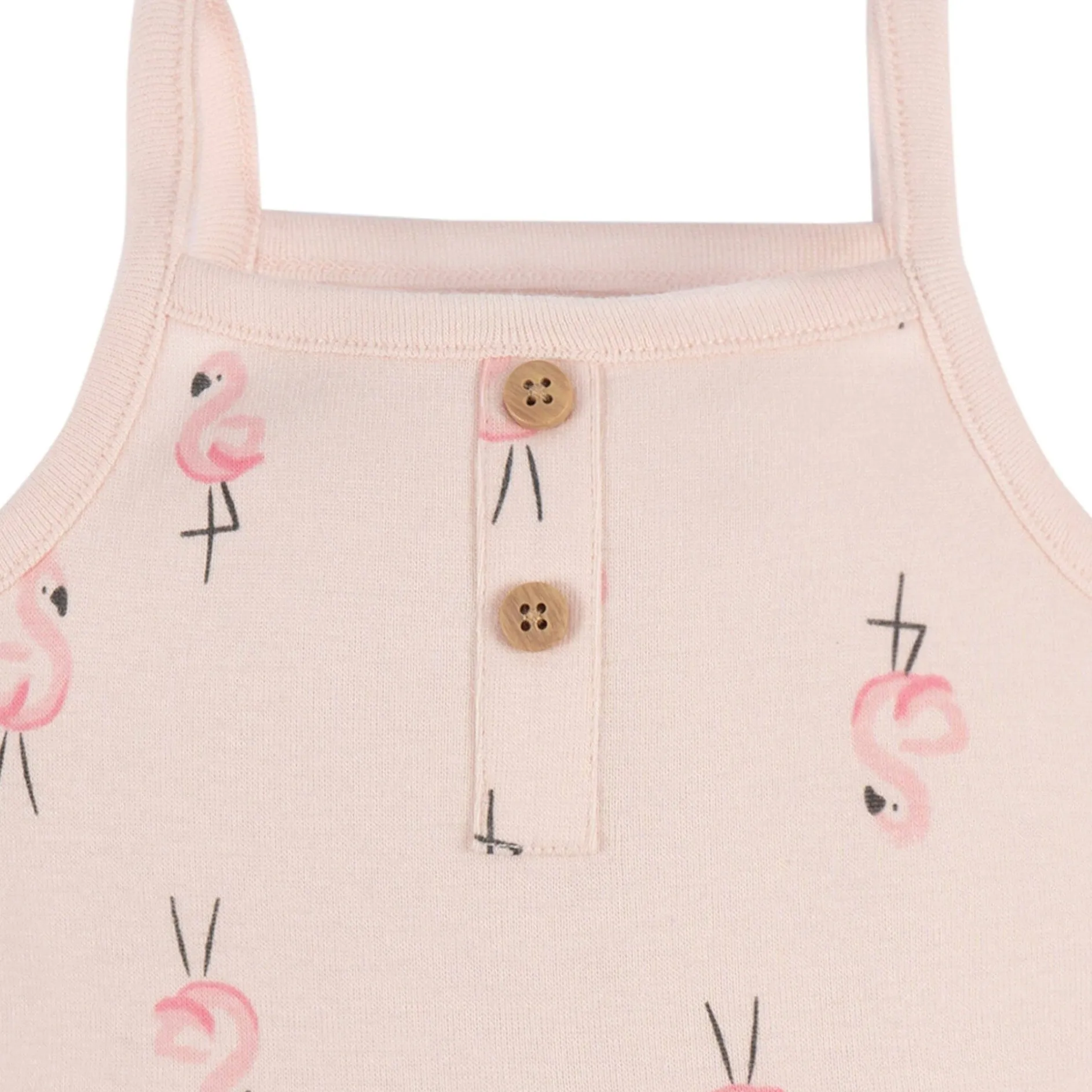 4-Pack Baby Girls Pink Flamingo Sleeveless Onesies® Bodysuits