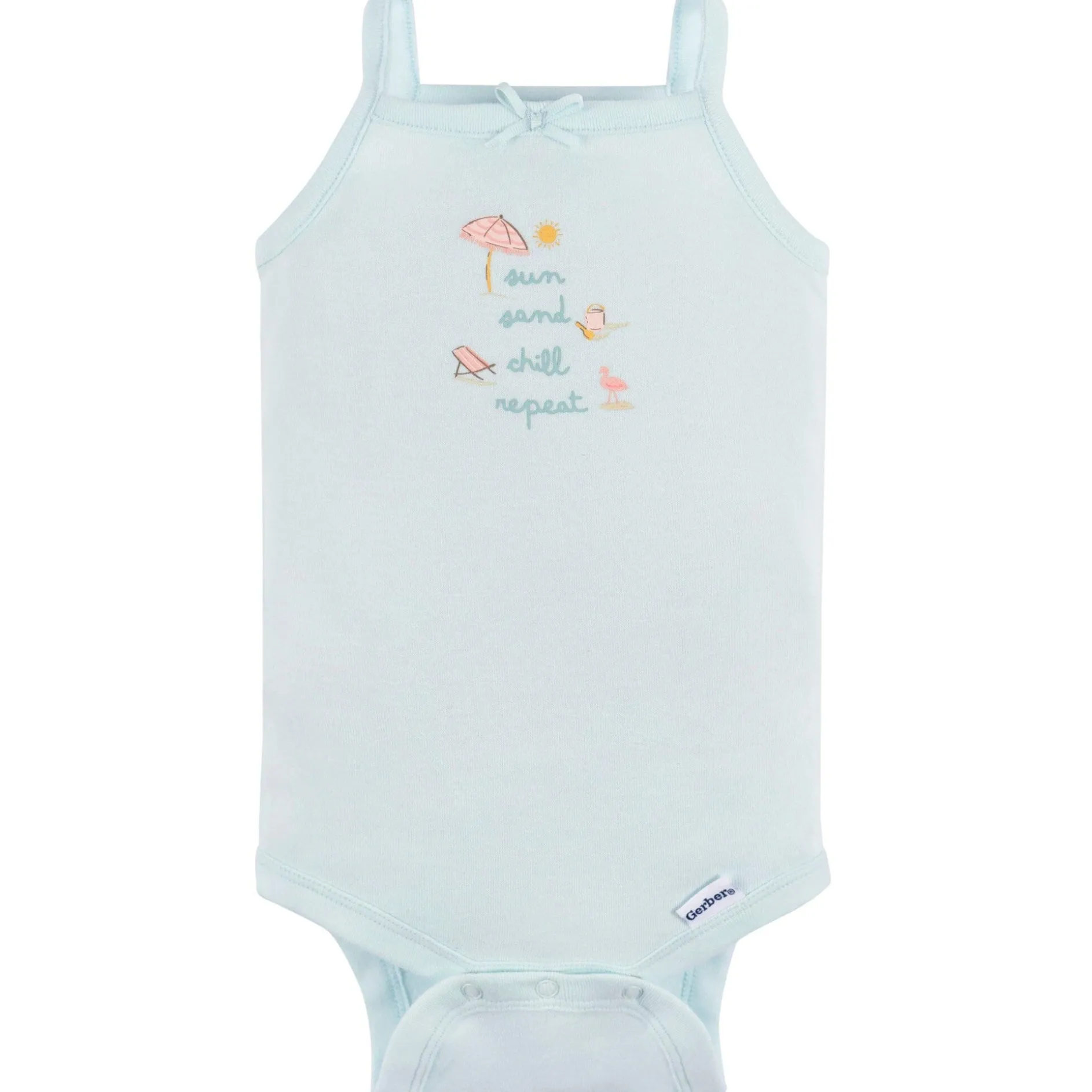 4-Pack Baby Girls Pink Flamingo Sleeveless Onesies® Bodysuits