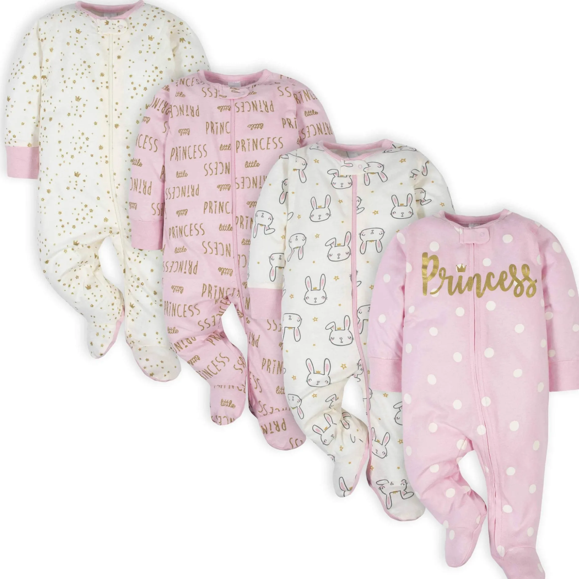 4-Pack Baby Girls Princess Sleep 'N Plays